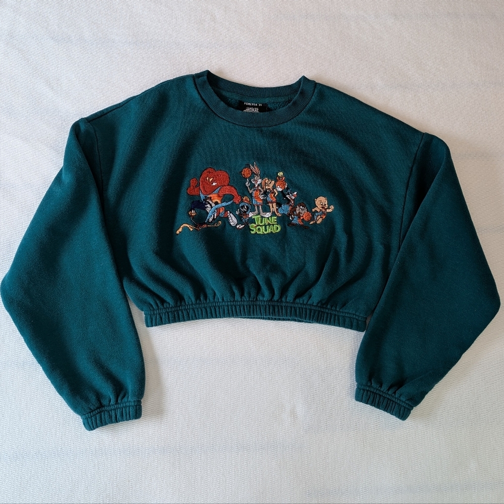 Forever 21 X Space Jam Cropped Sweatshirt